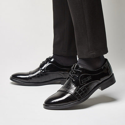 Beau - Men's Pointed-Toe Lace-Up Business Shoes, Formal Wedding Dress Shoes