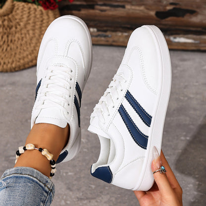 Nora - Women's Solid Platform Sneakers, Thick Sole Western-Style Shoes