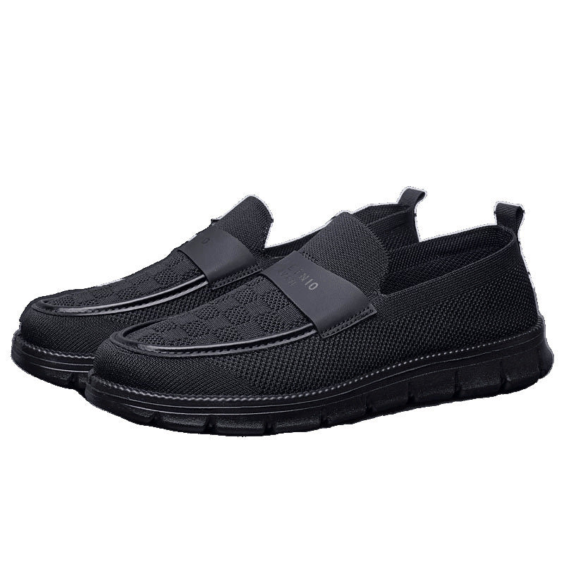Wade - Men's British-Style Slip-On Sneakers, Breathable Plus Size Mesh Shoes