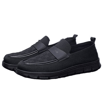 Wade - Men's British-Style Slip-On Sneakers, Breathable Plus Size Mesh Shoes