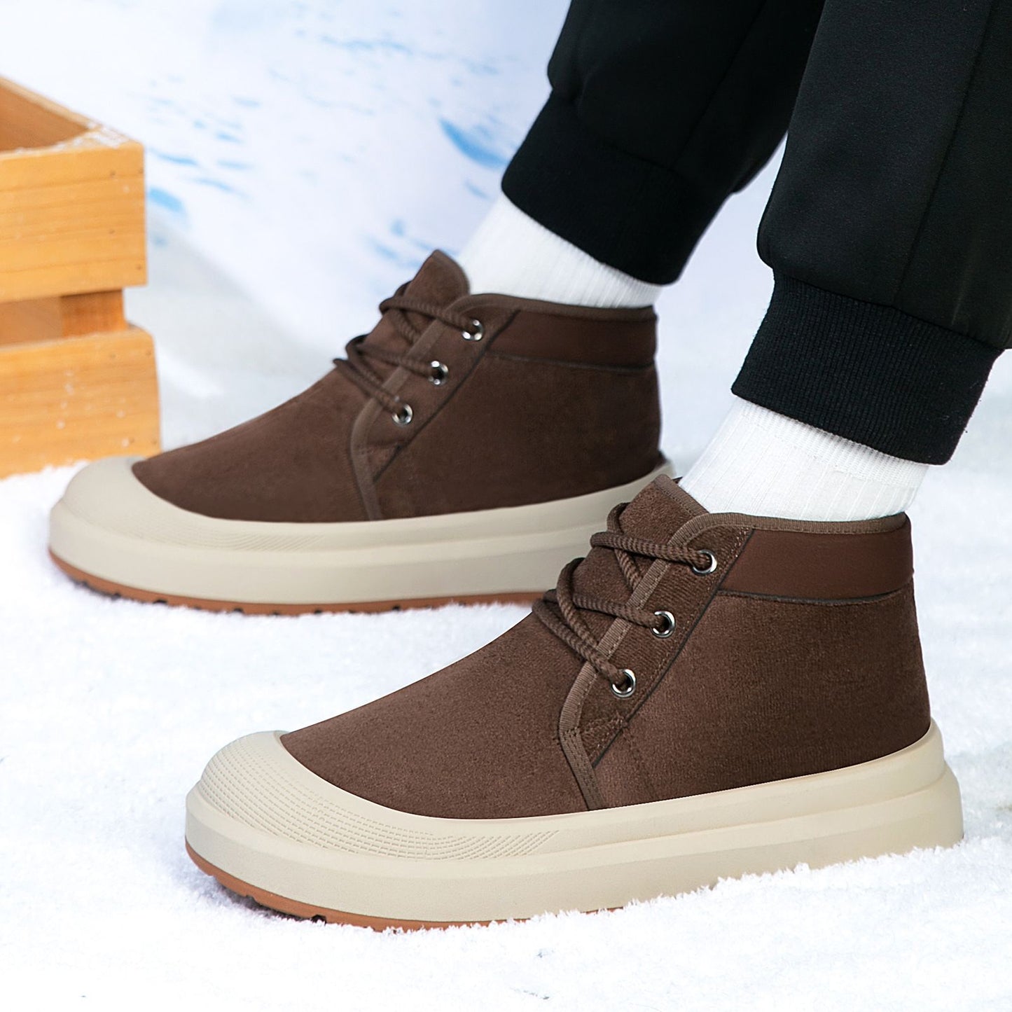 Cade - Men's Fleece-Lined Winter Boots, Warm Padded Outdoor Shoes