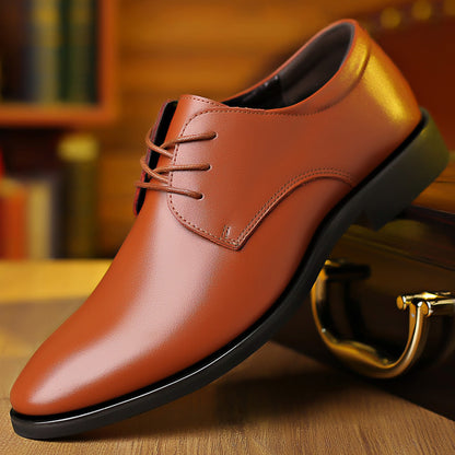 Cyrus - Men's Korean-Style Lace-Up Business Shoes, Formal Work Oxfords