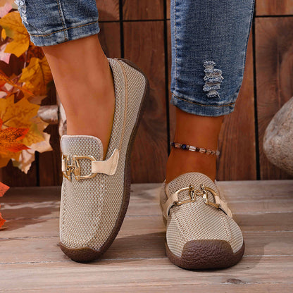 Maeve - Women's Round-Toe Soft Sole Flats, Comfortable Penny Loafers