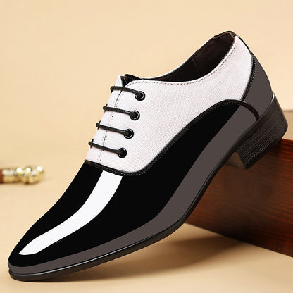 Cole - Men's Glossy Soft Sole Business Sneakers, Low-Top Formal Trend Shoes