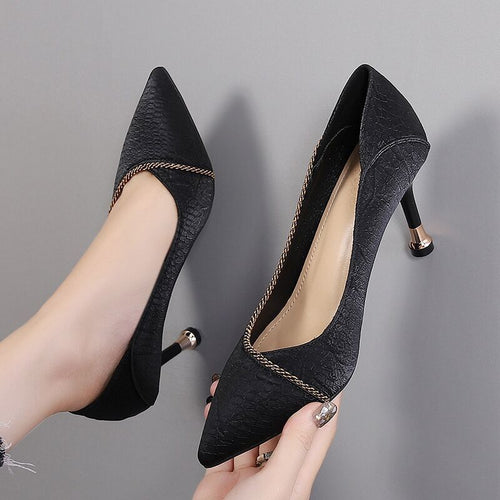 Skye - Women's Pointed-Toe Stiletto Pumps, French-Style Office Heels