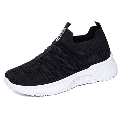 Wren - Women's Knit Slip-On Soft Sole Shoes, Breathable Lazy Comfort Sneakers