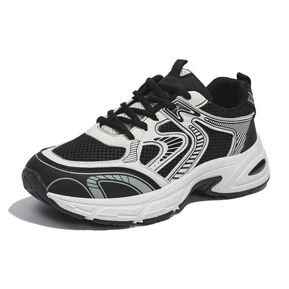 Maeve - Unisex Retro Color-Block Platform Sneakers, Couples Thick Sole Shoes