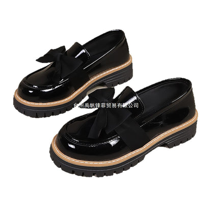 Tess - Women's Candy Color Platform Loafers, Retro Thick Sole Shoes