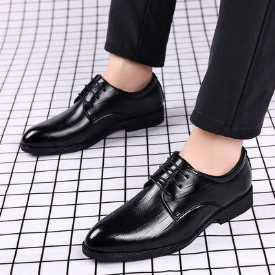 Beau - Men's Pointed-Toe Lace-Up Business Shoes, Formal Wedding Dress Shoes