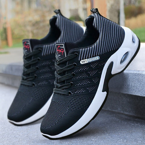 Drake - Men's Lace-Up Knit Running Sneakers, Anti-Odor Breathable Shoes