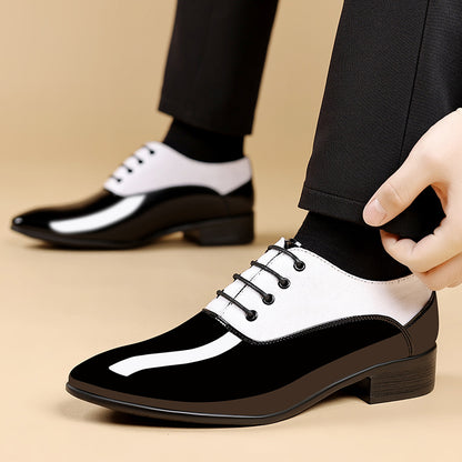 Cole - Men's Glossy Soft Sole Business Sneakers, Low-Top Formal Trend Shoes