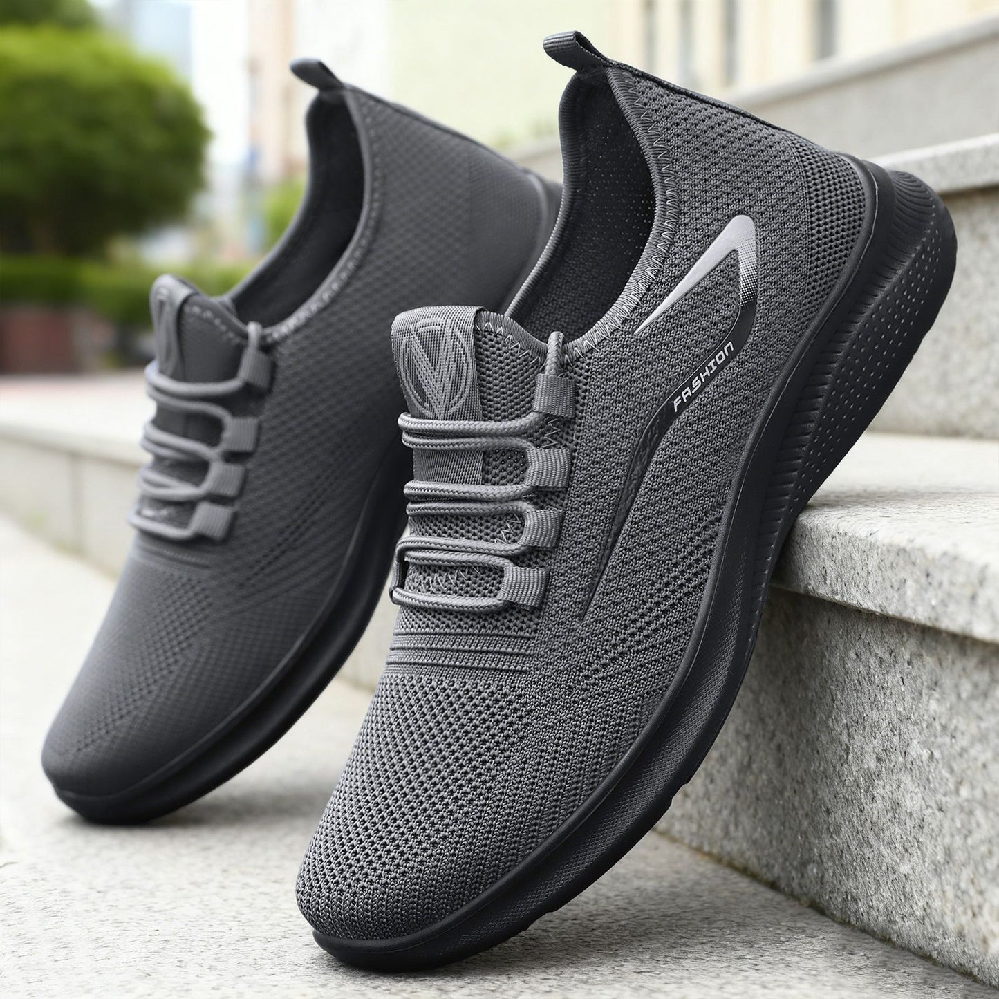 Kai - Men's Breathable Mesh Running Sneakers, Anti-Odor Sport Shoes