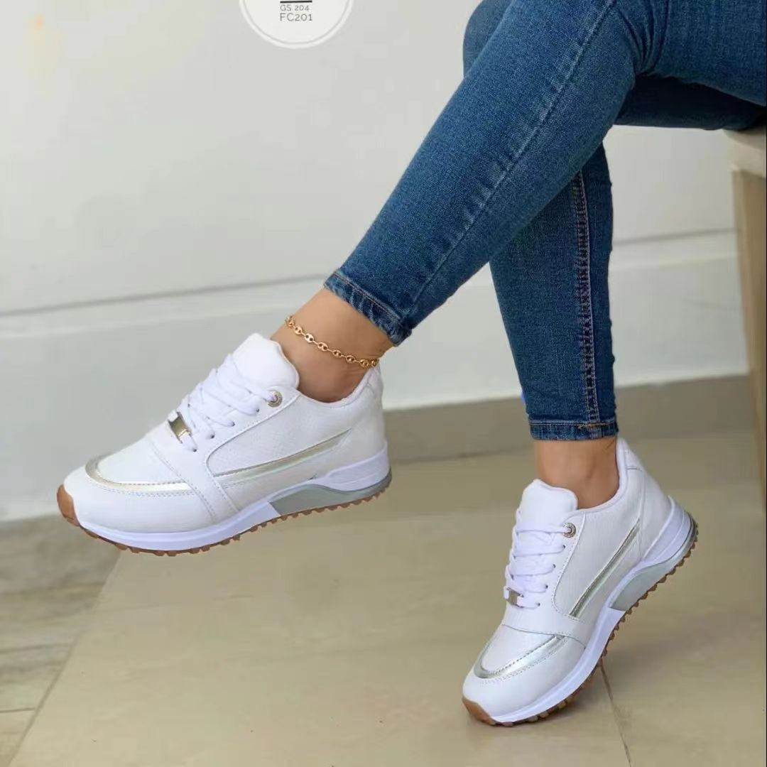 Sofia - Women's Color-Block Casual Sneakers, Comfortable Everyday Shoes