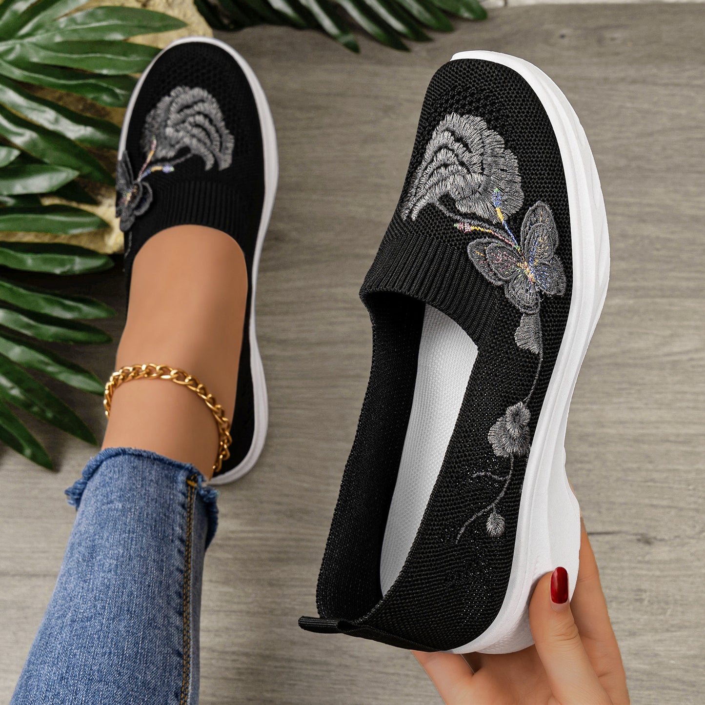 Elara - Women's Comfort Walking Shoes, Soft Sole Breathable Canvas Flats