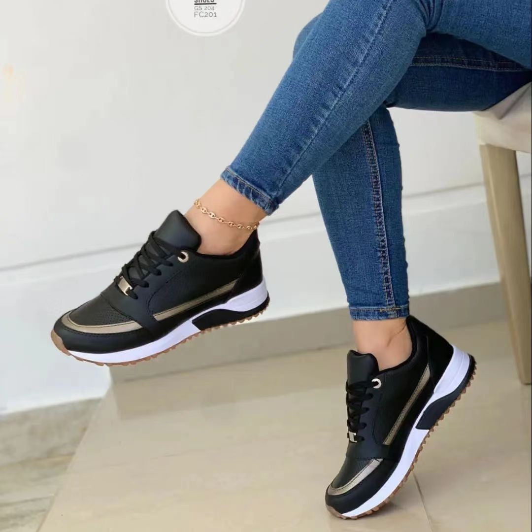 Sofia - Women's Color-Block Casual Sneakers, Comfortable Everyday Shoes