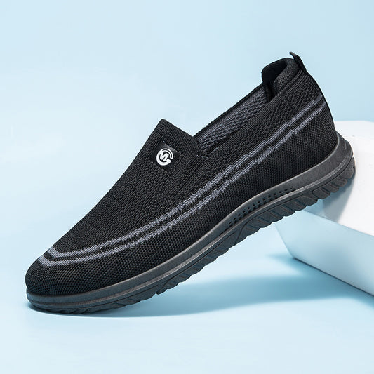 Cyrus - Men's Soft Sole Canvas Walking Shoes, Breathable Comfort Slip-Ons