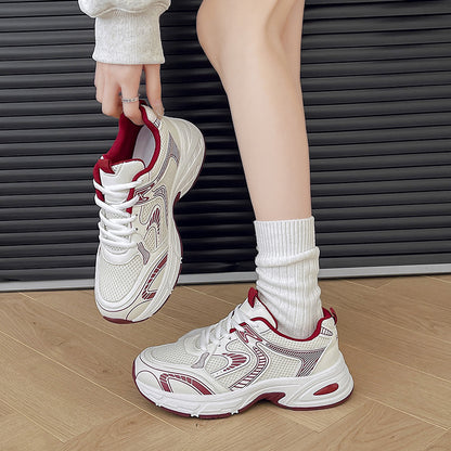 Maeve - Unisex Retro Color-Block Platform Sneakers, Couples Thick Sole Shoes