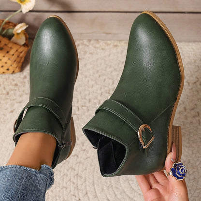 Hazel - Women's Pointed-Toe Comfort Ankle Boots, Stylish Fall Booties