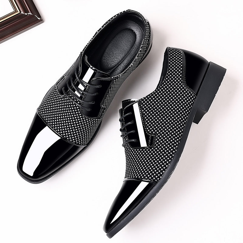 Ezra - Men's Pointed-Toe Wedding Dress Shoes, British Business Formal Oxfords