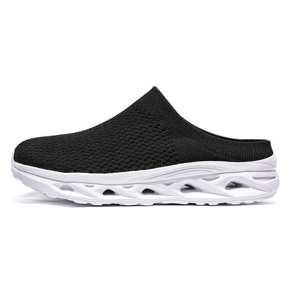 Axel - Men's Wide-Toe Knit Slip-On Shoes, Thick Sole Comfort Half-Slippers