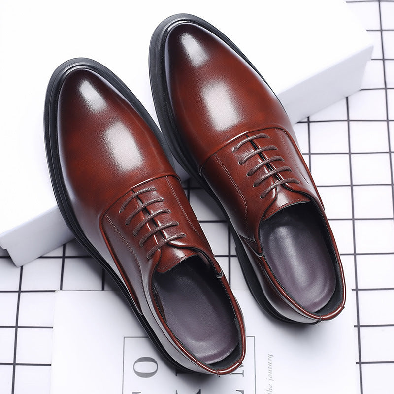 Beau - Men's Pointed-Toe Lace-Up Business Shoes, Formal Wedding Dress Shoes