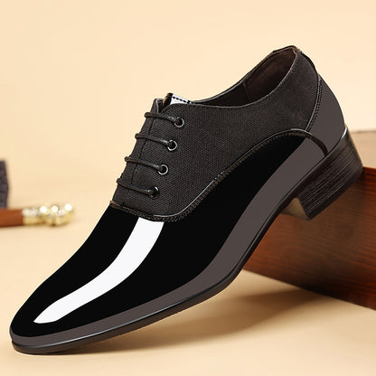 Cole - Men's Glossy Soft Sole Business Sneakers, Low-Top Formal Trend Shoes
