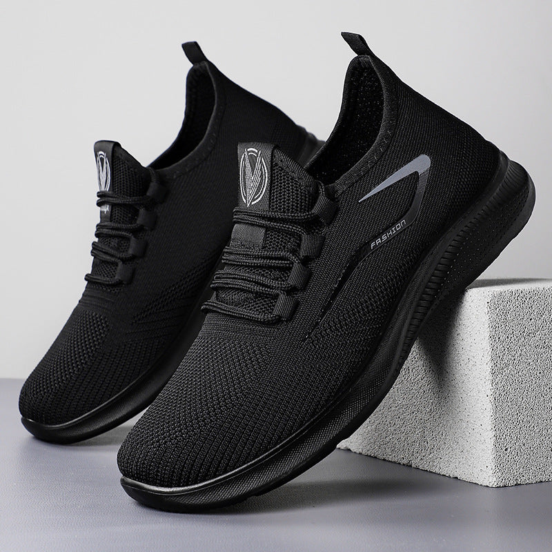 Reid - Men's Soft Sole Knit Mesh Gym Shoes, Breathable Comfort Sneakers