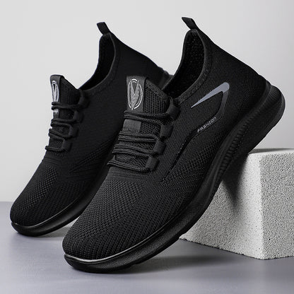 Reid - Men's Soft Sole Knit Mesh Gym Shoes, Breathable Comfort Sneakers