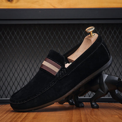 Cyrus - Men's Slip-On Penny Loafers, Round-Toe Comfort Dress Shoes