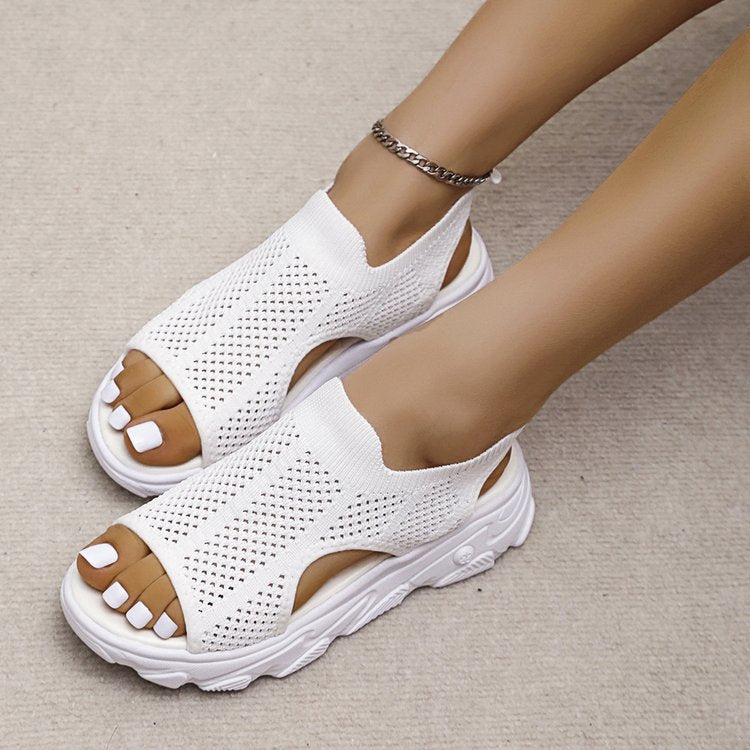 Vera - Women's Orthopedic Knit Slip-On Sandals, Stretch Comfort Shoes