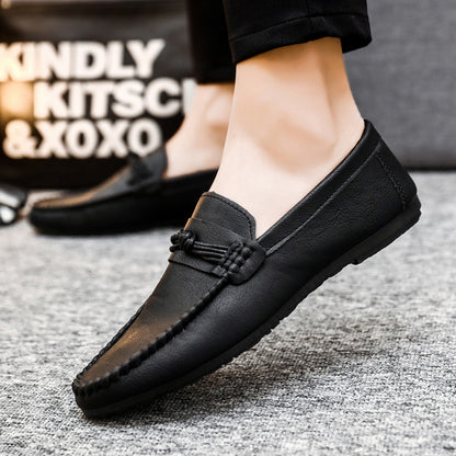Ezra - Men's British-Style Penny Loafers, Breathable Non-Slip Slip-On Shoes
