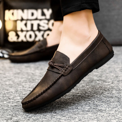 Ezra - Men's British-Style Penny Loafers, Breathable Non-Slip Slip-On Shoes