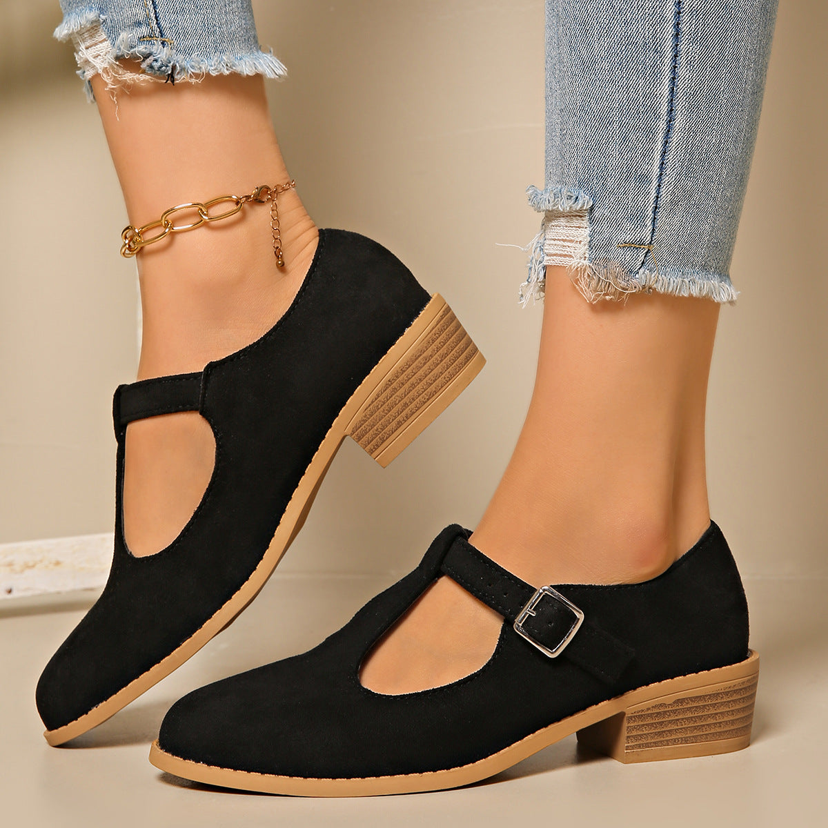 Wren - Women's Suede Cut-Out Pointed Flats, British-Style Loafers