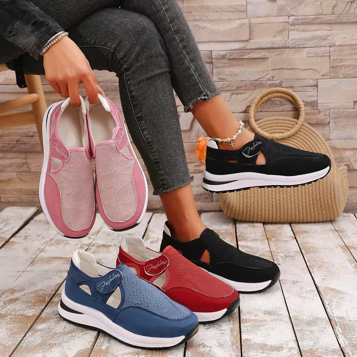 Cleo - Women's Orthopedic Cut-Out Sneakers, Lightweight Comfort Shoes