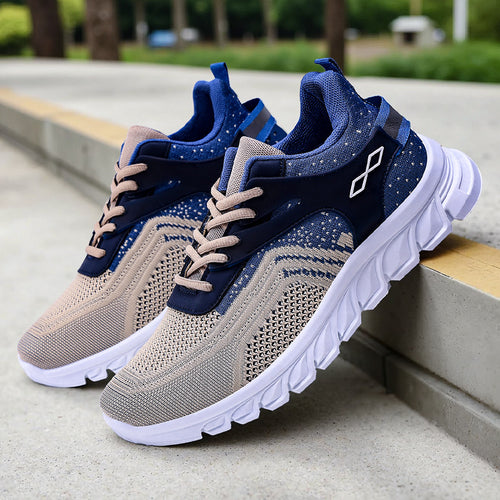 Liam - Men's Lace-Up Flyknit Running Shoes, Anti-Odor Lightweight Sneakers