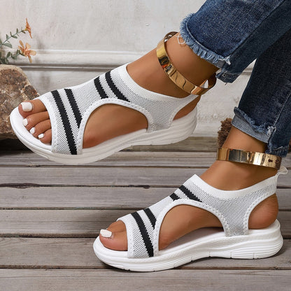 Mara - Women's Orthopedic Beach Sandals, Breathable Knit Comfort Shoes