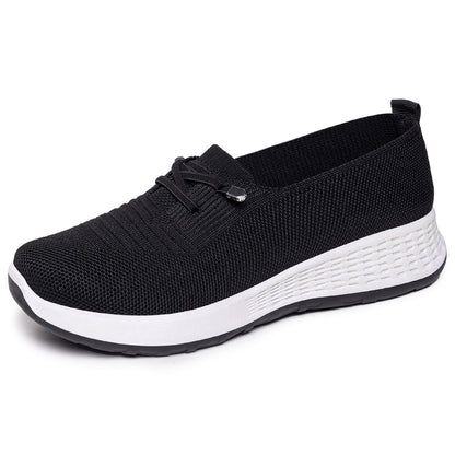 Faye - Women's Soft Sole Comfort Flats, Breathable Low-Cut Walking Shoes