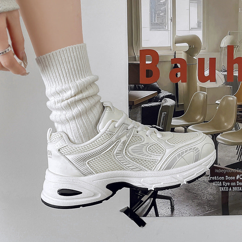 Maeve - Unisex Retro Color-Block Platform Sneakers, Couples Thick Sole Shoes