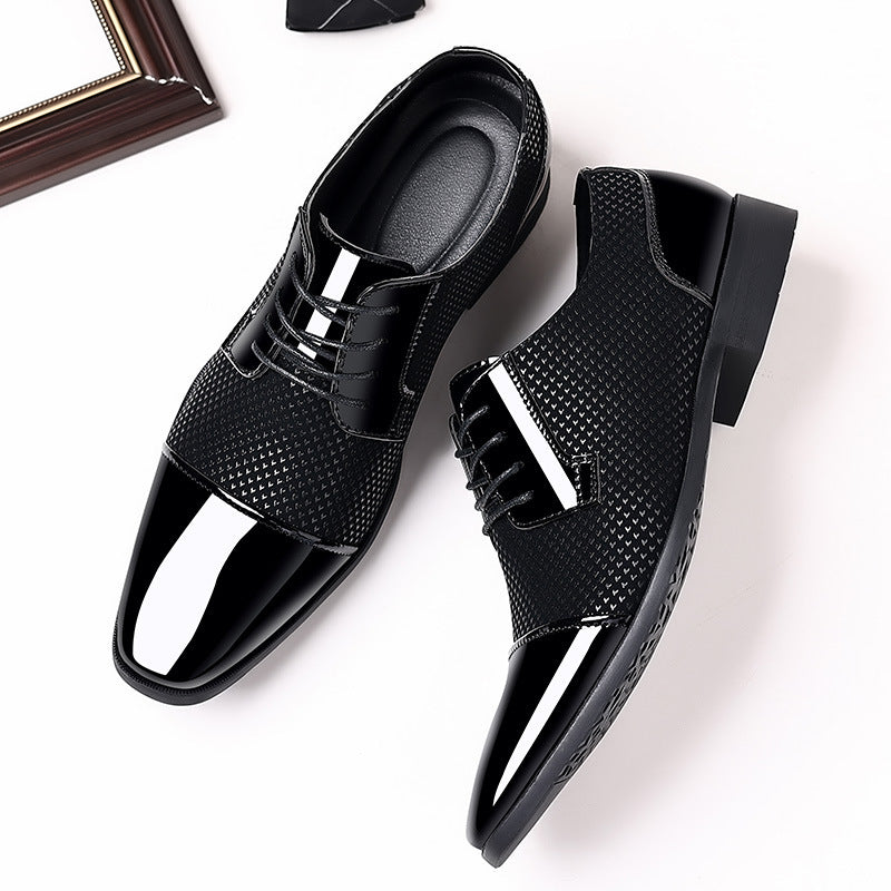 Ezra - Men's Pointed-Toe Wedding Dress Shoes, British Business Formal Oxfords