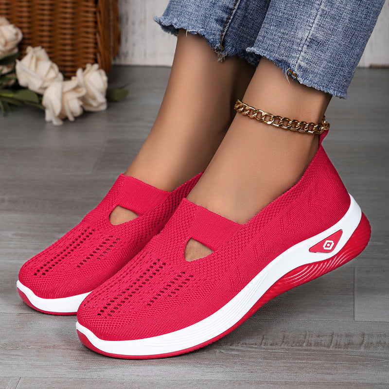 Faye - Women's Orthopedic Knit Slip-On Shoes, Breathable Soft Sole Sneakers