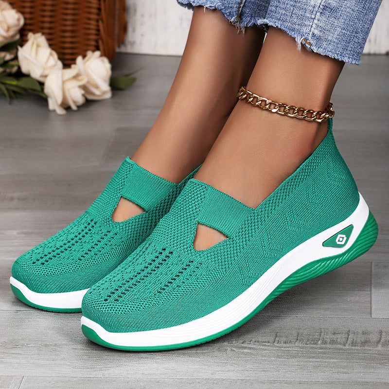 Faye - Women's Orthopedic Knit Slip-On Shoes, Breathable Soft Sole Sneakers