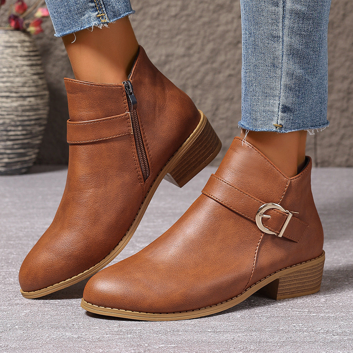 Hazel - Women's Pointed-Toe Comfort Ankle Boots, Stylish Fall Booties