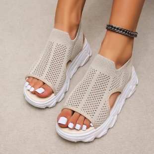 Vera - Women's Orthopedic Knit Slip-On Sandals, Stretch Comfort Shoes