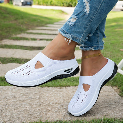 Tess - Women's Orthopedic Backless Comfort Shoes, Breathable Slip-On Mules