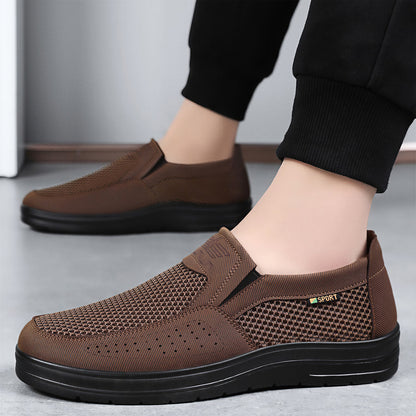 Cole - Men's Breathable Mesh Canvas Loafers, Lightweight Slip-On Dad Shoes