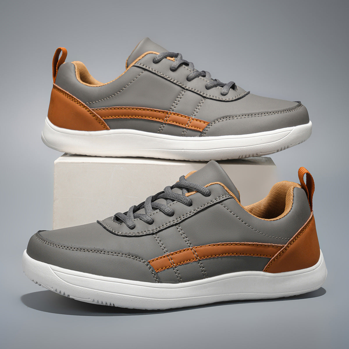Ezra - Men's Orthopedic Wide-Toe Lace-Up Shoes, Cushioned Comfort Sneakers
