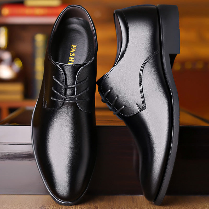 Cyrus - Men's Korean-Style Lace-Up Business Shoes, Formal Work Oxfords