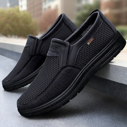 Cole - Men's Breathable Mesh Canvas Loafers, Lightweight Slip-On Dad Shoes