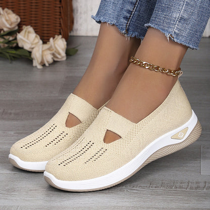 Faye - Women's Orthopedic Knit Slip-On Shoes, Breathable Soft Sole Sneakers
