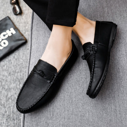 Ezra - Men's British-Style Penny Loafers, Breathable Non-Slip Slip-On Shoes
